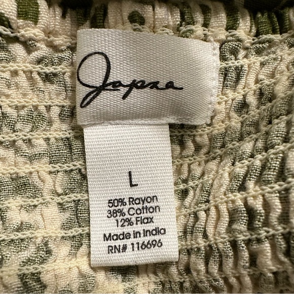 Japna tropical floral print maxi dress in cream and white Large - Picture 10 of 11